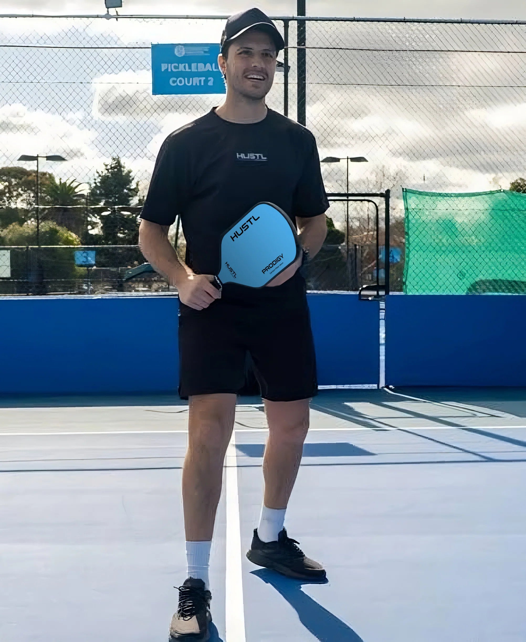 HUSTL Prodigy Raw Carbon 14mm Pickleball Paddle | USAPA Approved | Lightweight & Durable | Perfect for Competitive Play & Outdoor Games
