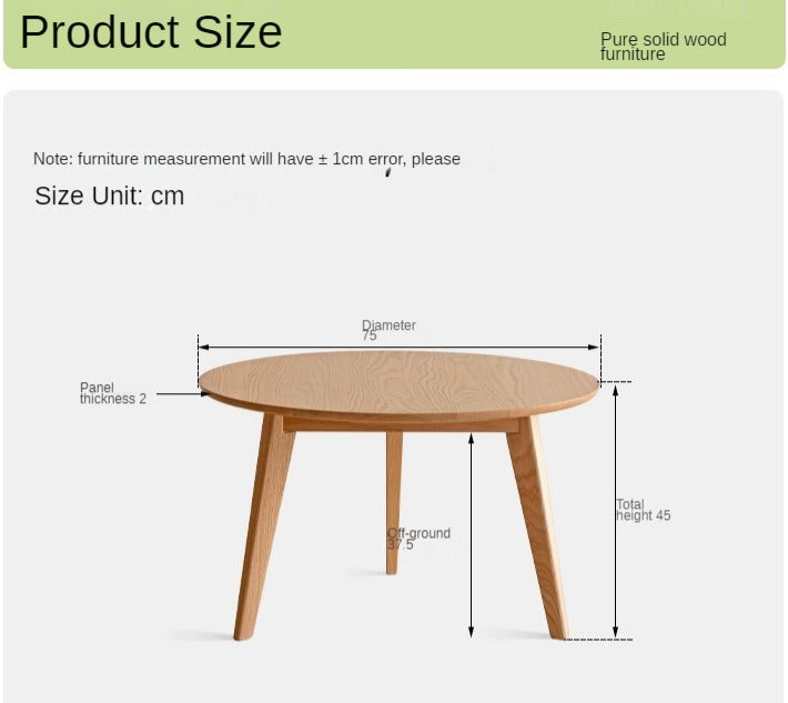 Solid Oak & Black Walnut Wood Side Table - Nightstand, End Table for Living Room, Bedroom, Office | Rustic Modern Furniture for Home Decor