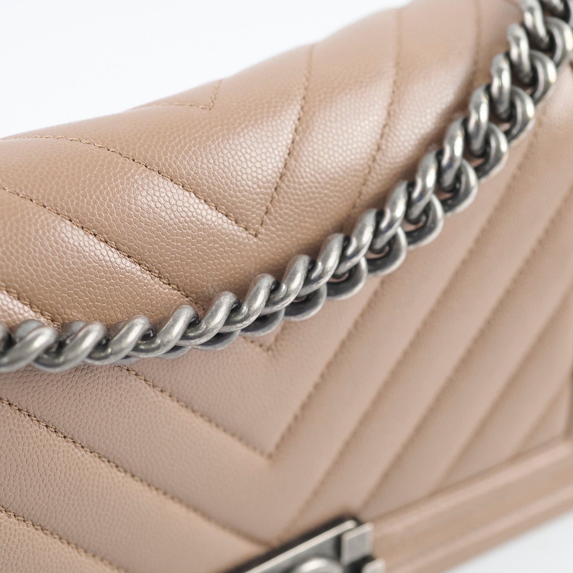 Chanel Old Medium Boy Bag Chevron Dark Pink - Luxury Designer Handbag for Women, Perfect for Parties, Dates & Special Occasions