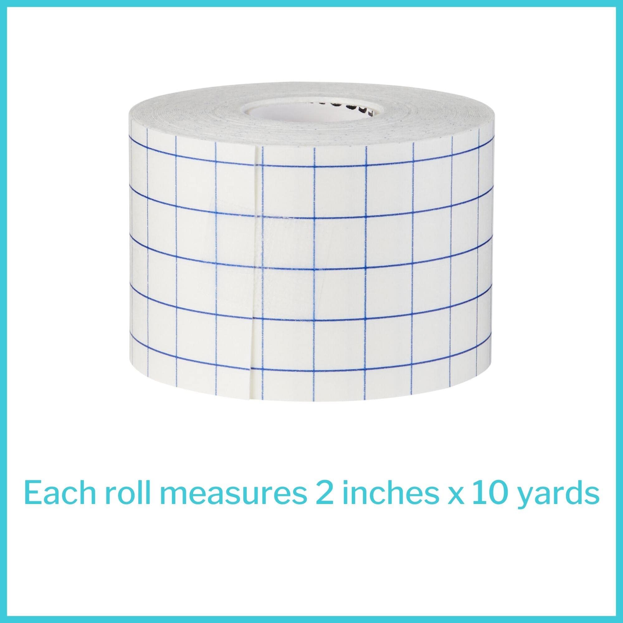 McKesson White Dressing Retention Tape, 2 Inch x 10 Yard Medical Adhesive Bandage Roll (24 Pack) - Secures Wound Dressings for First Aid, Post-Surgical Care & Sports Injuries