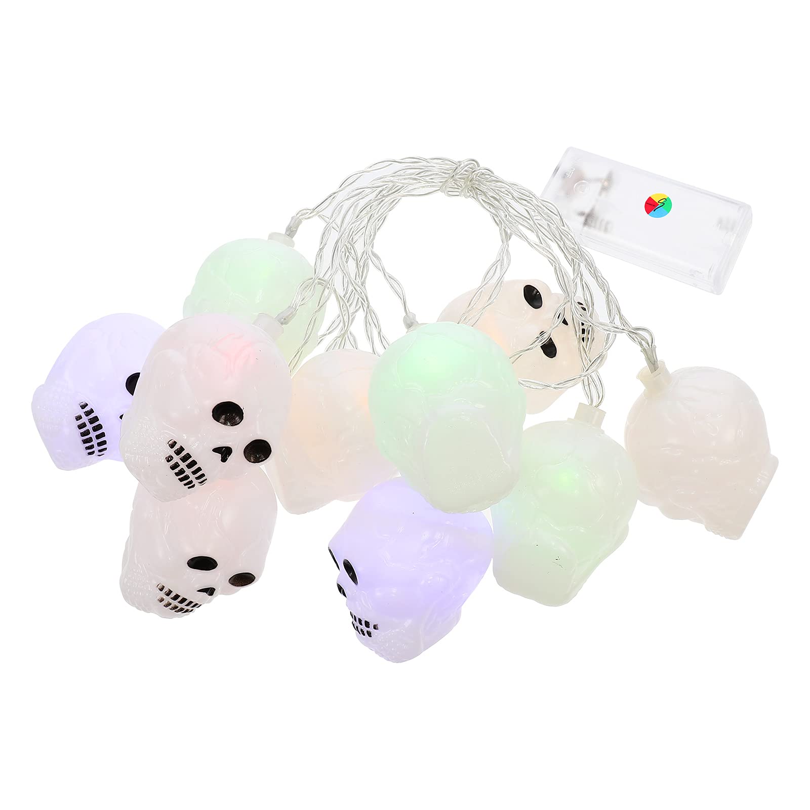 Amosfun Halloween LED String Lights - 1 Set Battery-Free White Fairy Lights for Party, Home, and Outdoor Decorations | Perfect for Halloween, Christmas, Wedding & Bedroom Night Lights