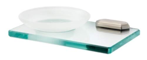 Traditional Nicole Soap Dish in Satin Nickel Finish - A7730-SN | Elegant Bathroom Organizer for Countertop or Shower