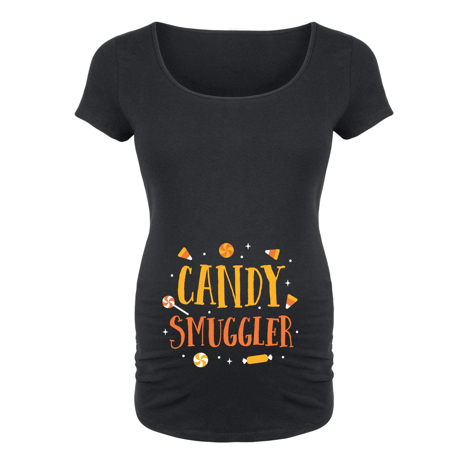 Bloom Maternity Candy Smuggler Scoop Neck Maternity T-Shirt - Comfortable Pregnancy Top for Casual Wear & Everyday Use