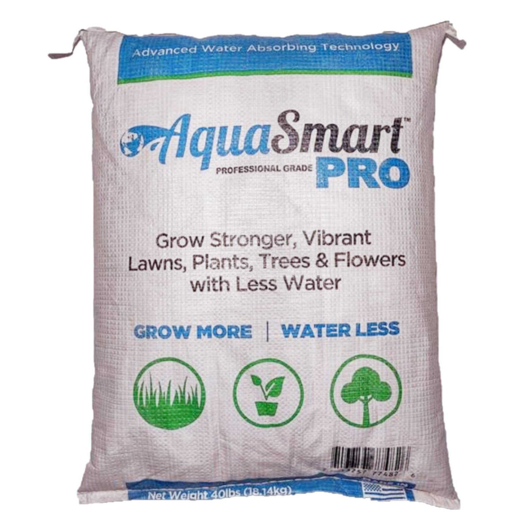 Premium Super Absorbent Natural Biodegradable Water Storing Polymer Crystals - 40lb Bulk for Drought-Resistant Gardening, Landscaping & Agriculture | Soil Moisture Retention, Water Conservation Solution
