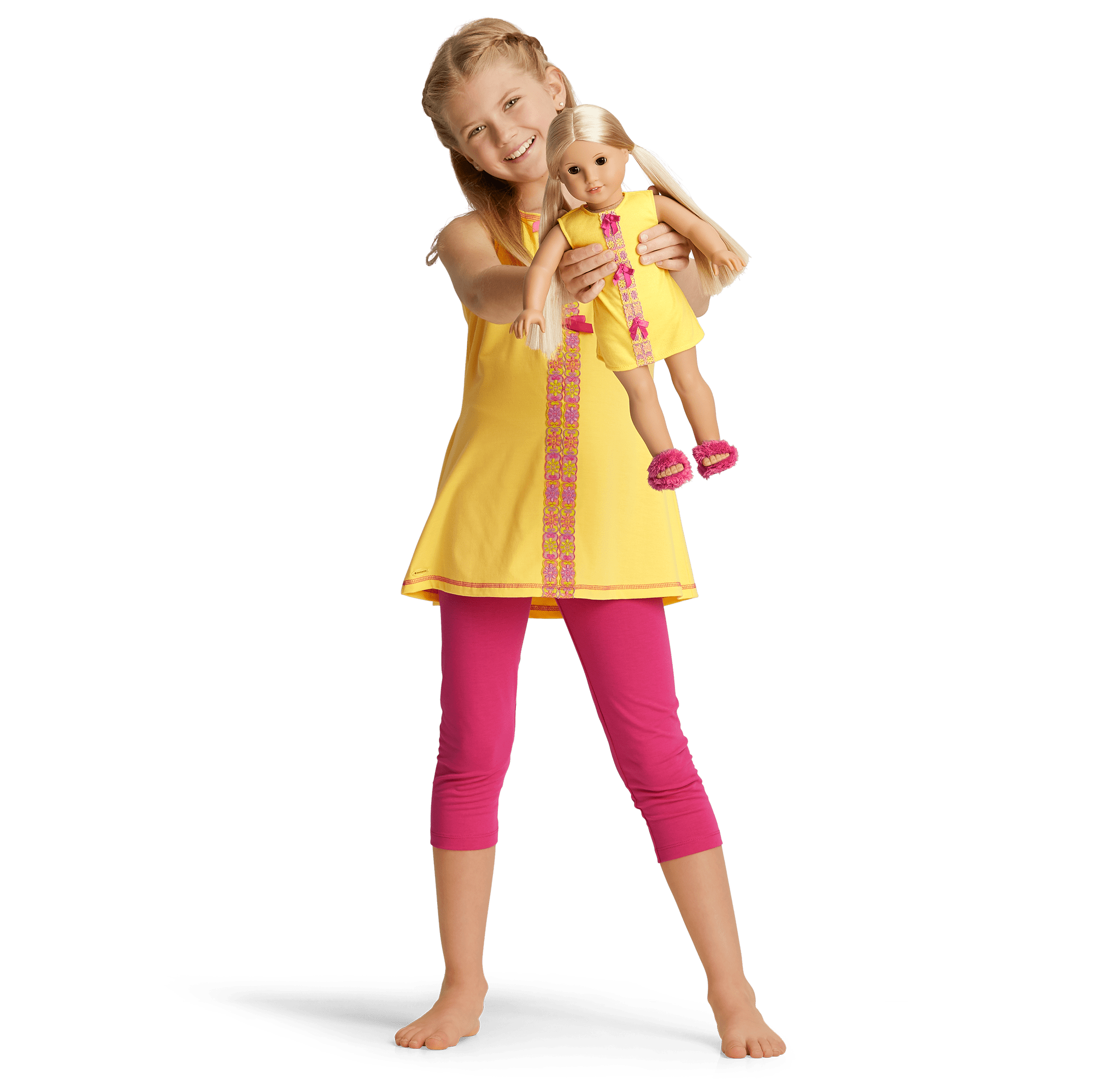 Julie's™ Girls Pajama Set with Matching 18 Inch Doll Outfit - Soft & Comfortable Sleepwear for Kids & Dolls - Perfect for Bedtime, Playtime & Dress-Up Fun