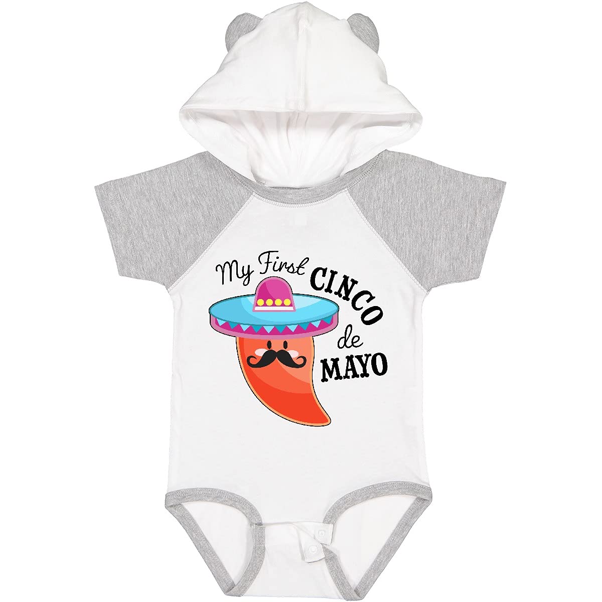 Inktastic My First Cinco De Mayo - Sombrero Pepper Baby Bodysuit | Cute Mexican Holiday Outfit for Infants & Toddlers | Perfect for Cinco de Mayo Parties, Family Photos & Cultural Celebrations