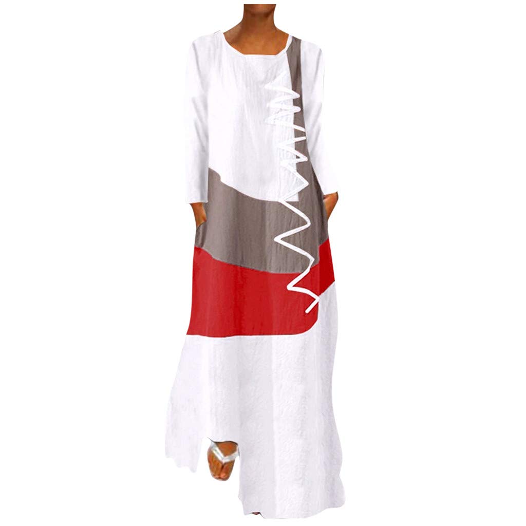 Plus Size Women's Long Sleeve Maxi Dress - Loose Boho Caftan with Butterfly Print for Beach, Vacation & Casual Wear | Oversized Flowy Dress for Summer Outings & Relaxation