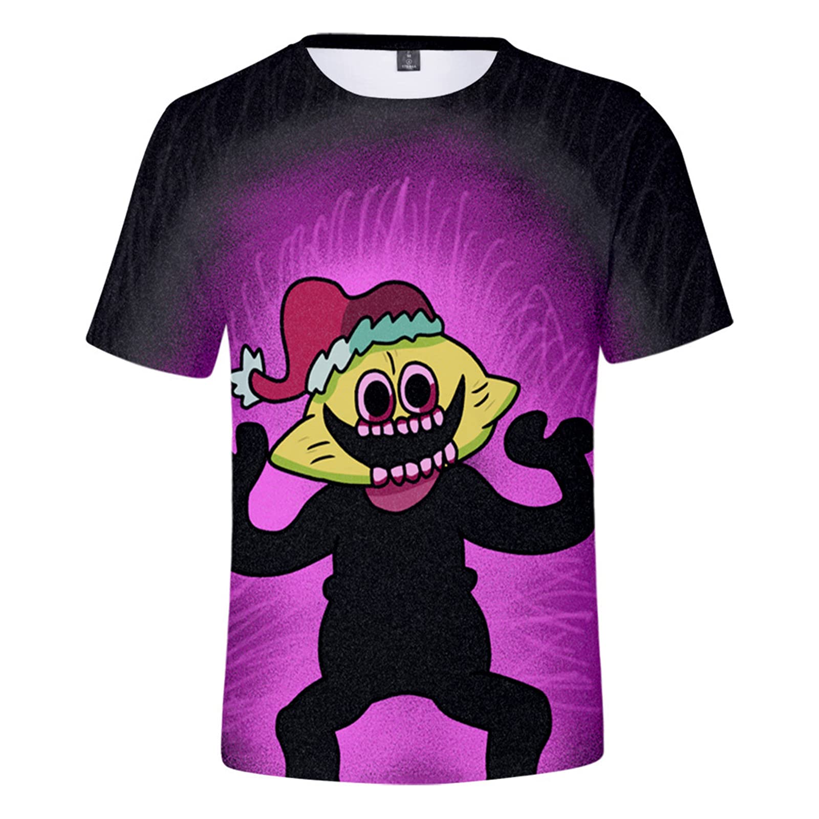 Cartoon Graphic T-Shirt for Men & Youth - Pico Game Inspired Casual Short Sleeve Tee for Sports, Gaming & Everyday Wear