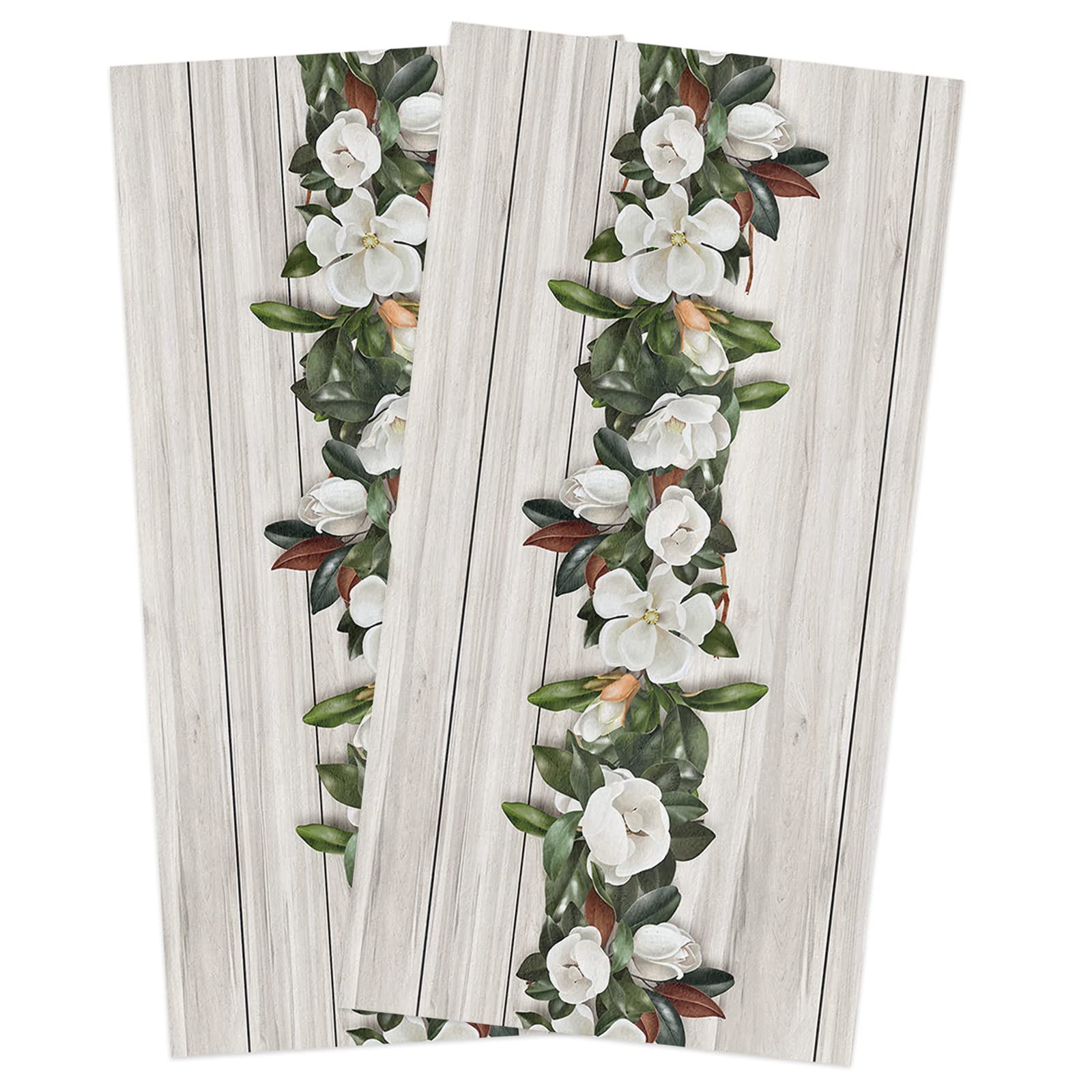 Floral Kitchen Towels Set - Absorbent Microfiber Dish Cloths for Kitchen & Bathroom Decor - 18x28 Inch
