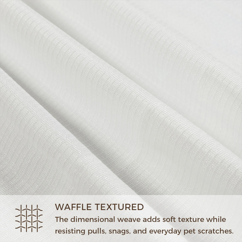 Bella Scratch-Resistant Pet-Friendly Sheer Pleated Curtains for Living Room & Bedroom - Light Filtering & Privacy Window Drapes