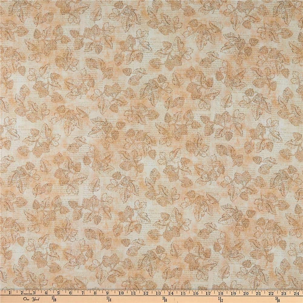 Kaufman Cheers Leaves Parchment Quilt Fabric By The Yard - Premium Cotton Fabric for Quilting, Sewing & DIY Crafts - Perfect for Quilts, Home Decor & Scrapbooking Projects