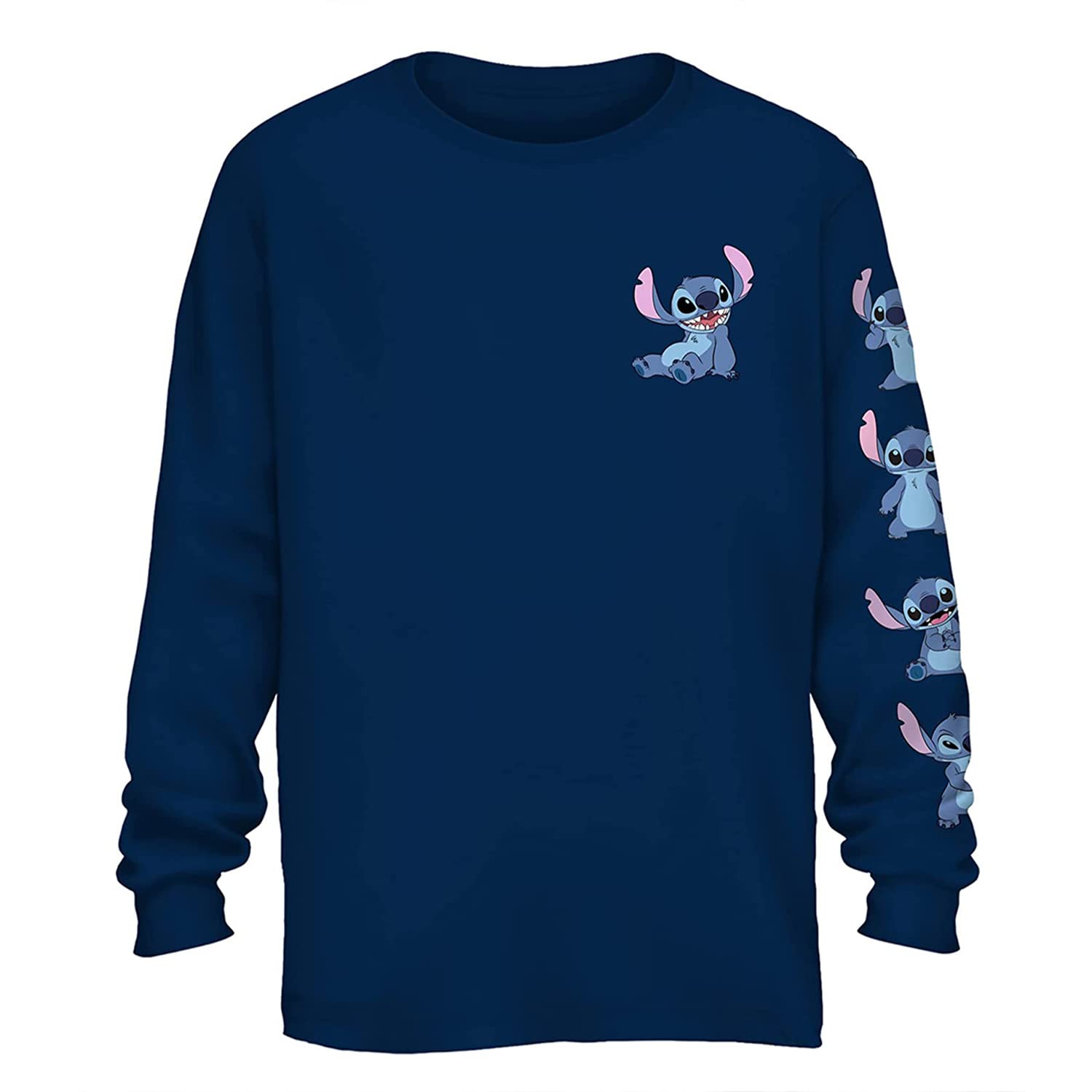 Men's Lilo & Stitch Graphic Long Sleeve T-Shirt - Disney Inspired Casual Shirt for Fans - Perfect for Cosplay, Movie Nights & Everyday Wear