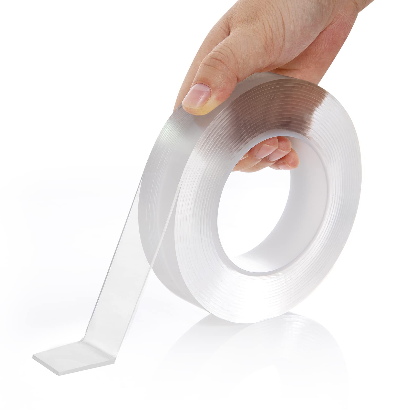 Nano Double Sided Tape Heavy Duty - Multipurpose Removable Mounting Adhesive for Walls, Posters, Carpets | Strong Reusable Transparent Grip Strips | Perfect for Home, Office & DIY Projects