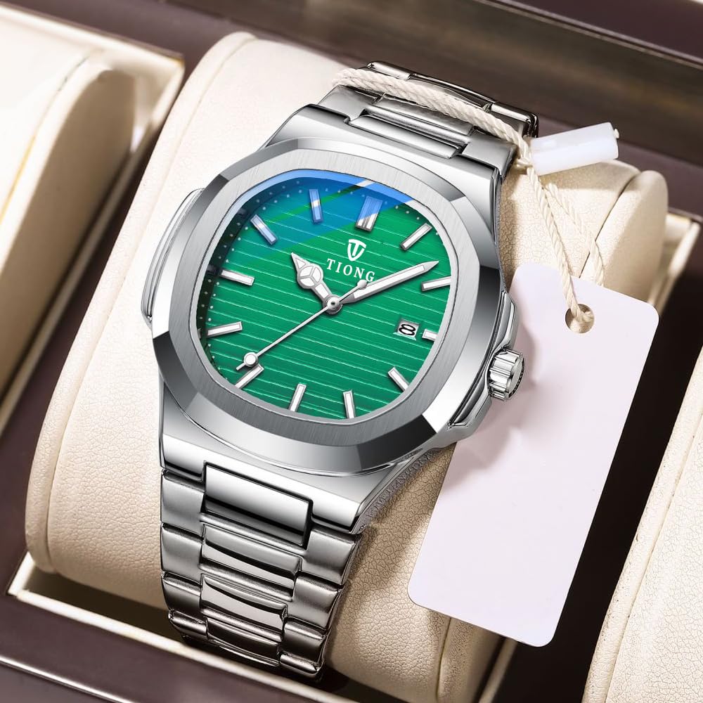 Tiong Men's Business Watch - Stainless Steel Waterproof Luminous Dress Watch for Professionals | Perfect for Office, Formal Events & Daily Wear