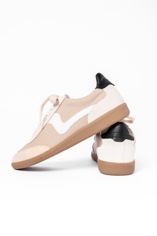 Kyla Almond Classic Low Top Sneakers for Women - Comfortable Casual Walking Shoes | Perfect for Everyday Wear, Gym, and Travel