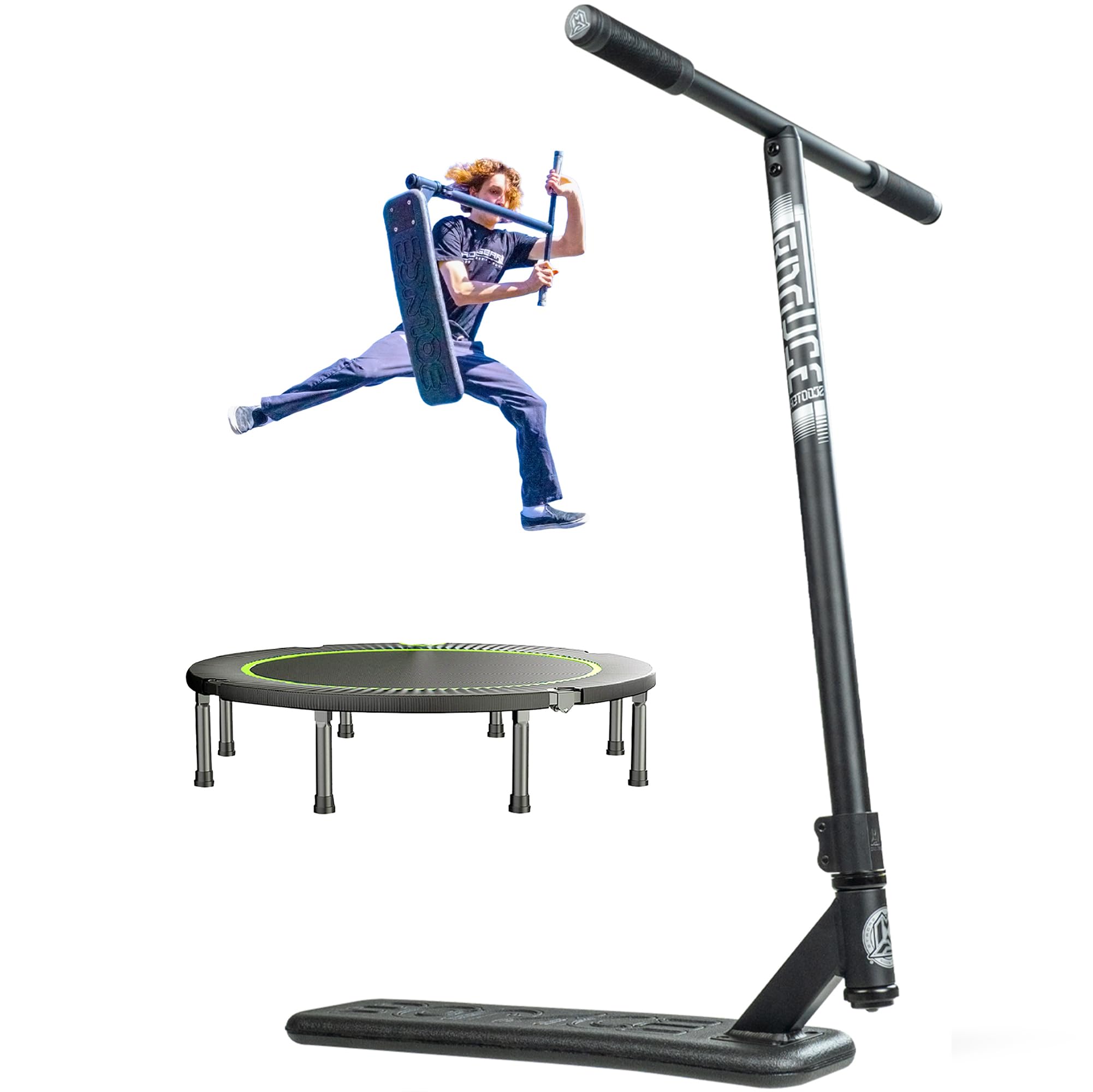 Madd Gear Bounce Trampoline Pro Scooter - Professional Stunt Scooter for Teens, Kids & Adults - Best for Tricks, Jumps & Stunts - Durable for Indoor & Outdoor Use - Perfect for Skate Parks, Backyard & Street Riding