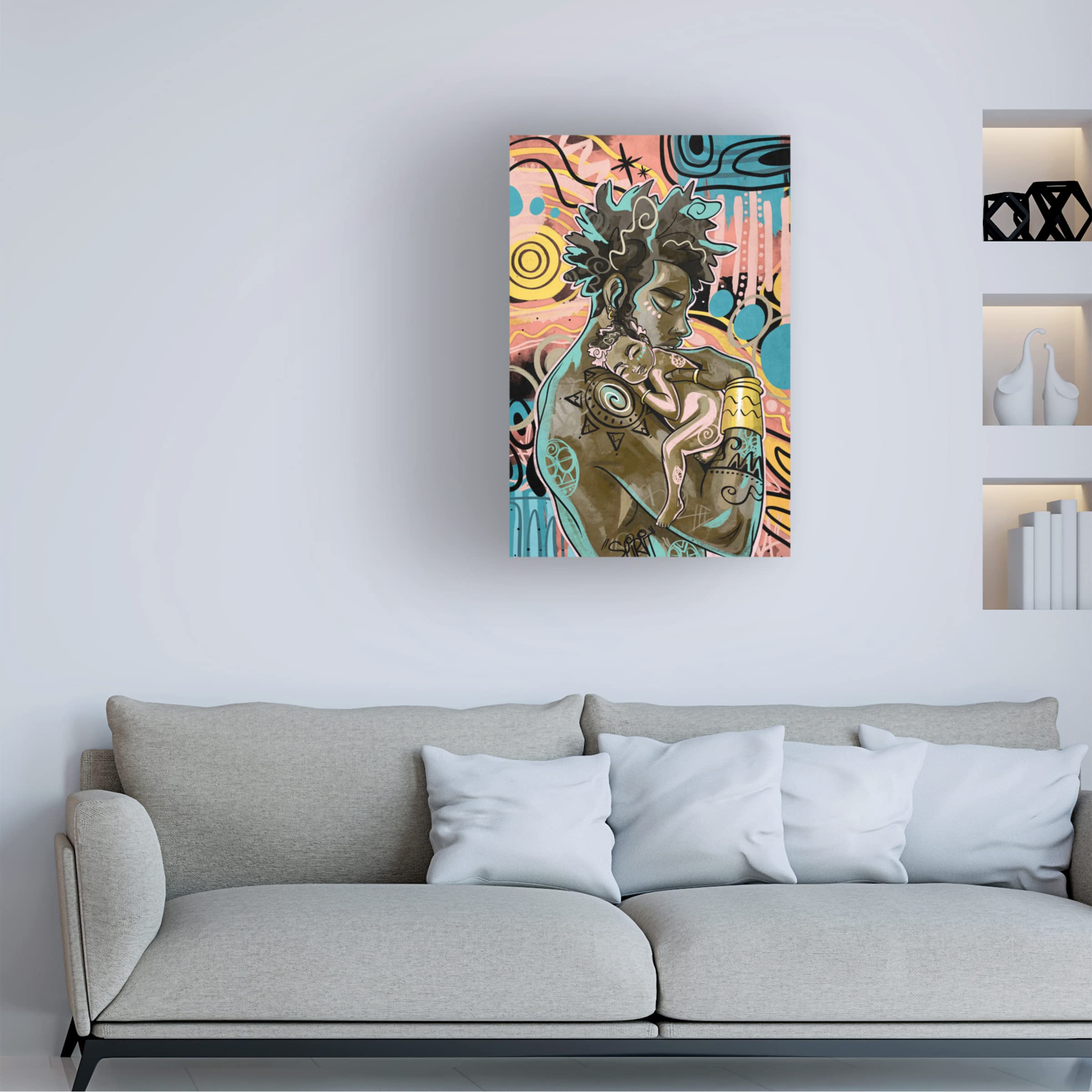 Trademark Fine Art 'The Brightest' Canvas Art by Justin Copeland - Modern Wall Decor for Living Room, Bedroom & Office