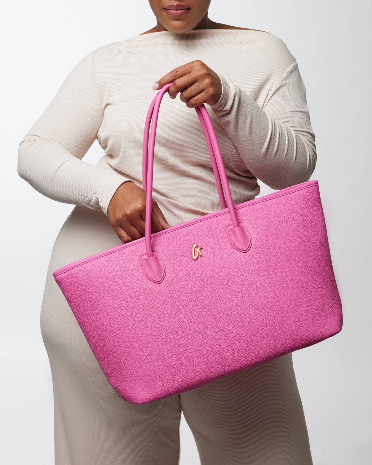Stylish Pebble Tote Bag in Hot Pink - Perfect for Beach, Shopping & Everyday Use