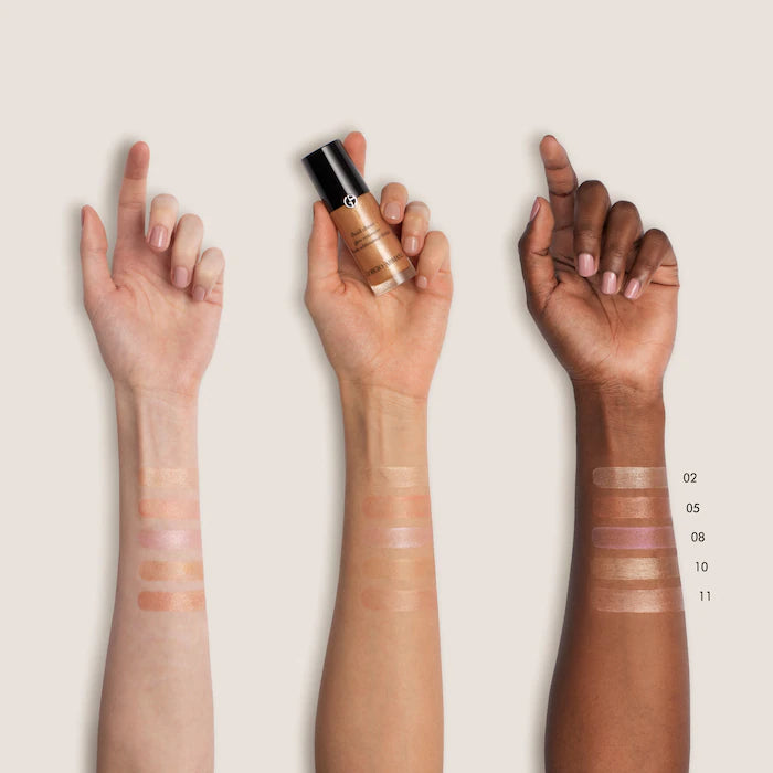 Armani Beauty Luminous Fluid Sheer Glow Enhancer - Natural Radiance Face Highlighter for Dewy Makeup Look | Perfect for Daytime Glow & Nighttime Highlighting