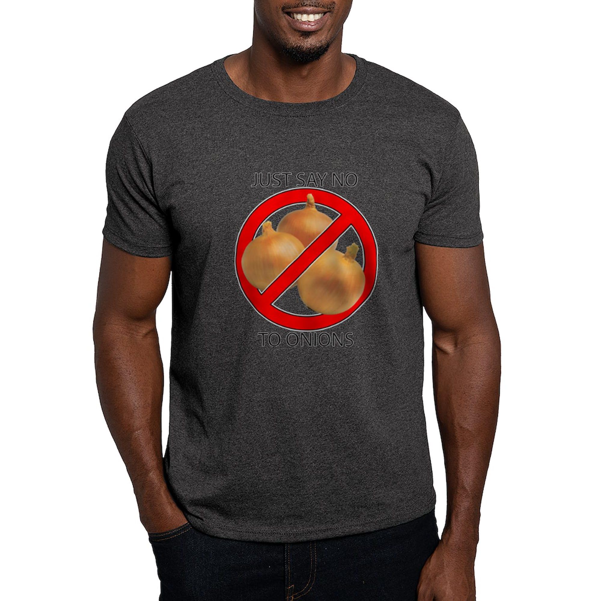 Just Say No to Onions Men's Graphic T-Shirt - 100% Cotton Dark Tee for Funny Anti-Onion Lovers | Perfect for Casual Wear, Gag Gifts & Unique Statement Outfits