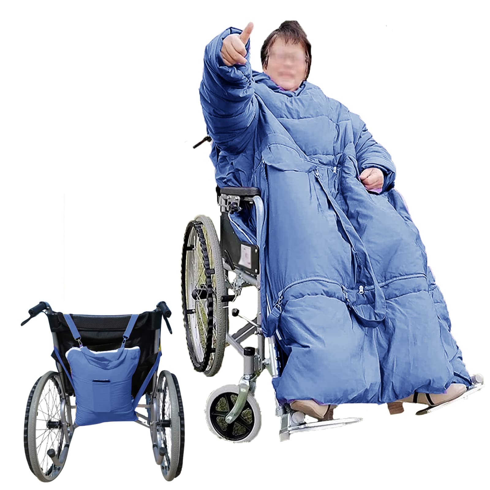 Waterproof Wheelchair Blanket for Adults - 200x150cm Winter Heating Knee Blanket, Warm Removable Leisure Coat to Keep Body Warm - Perfect for Outdoor Activities, Travel, and Home Use
