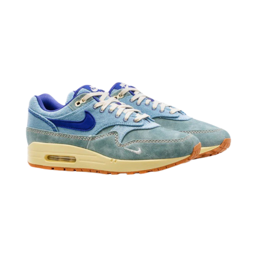 Nike Air Max 1 Premium Sneakers - Dirty Denim & Mineral Slate Colorway | Men's Casual Running Shoes for Gym, Workout & Streetwear Fashion