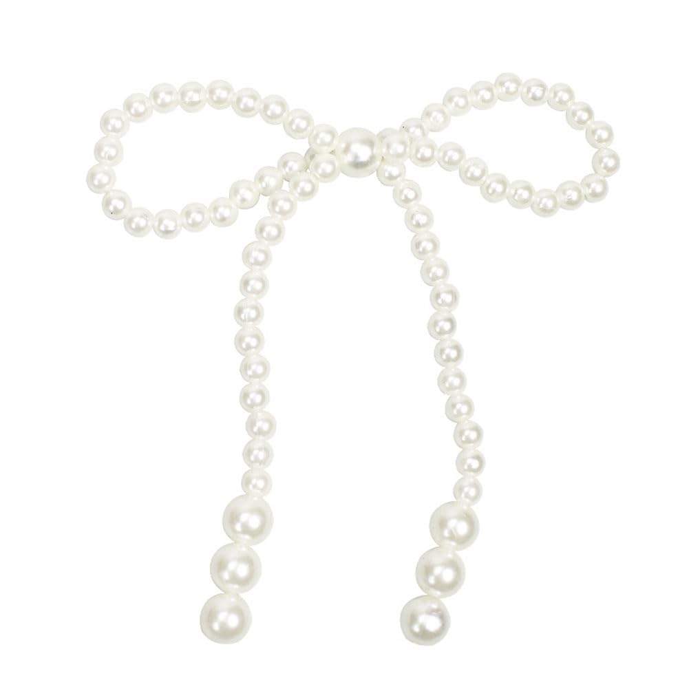 10PCS White Imitation Pearl Bow Cake Toppers - Elegant Birthday Party Decorations for Cupcakes, Baby Showers & Children's Parties | Perfect for Wedding Cakes, Dessert Tables & Special Celebrations
