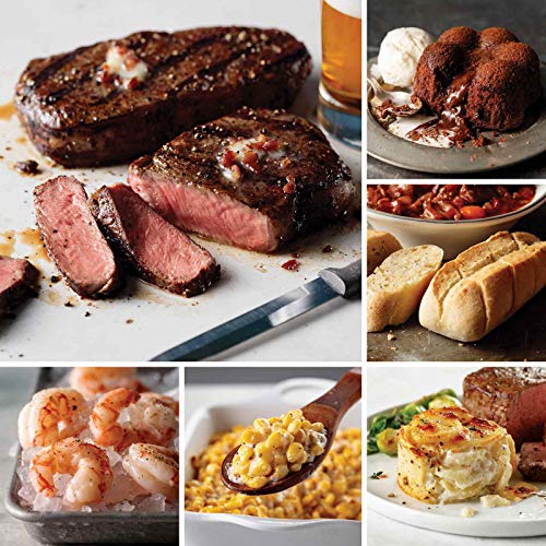 Premium Omaha Steaks Deluxe Ribeye Surf and Turf Dinner Set - 8oz Ribeye Steaks, Wild Argentinian Red Shrimp, Creamed Corn, Scalloped Potatoes & Garlic Baguettes | Gourmet Steakhouse Meal Kit for Special Occasions, Date Nights & Family Dinners