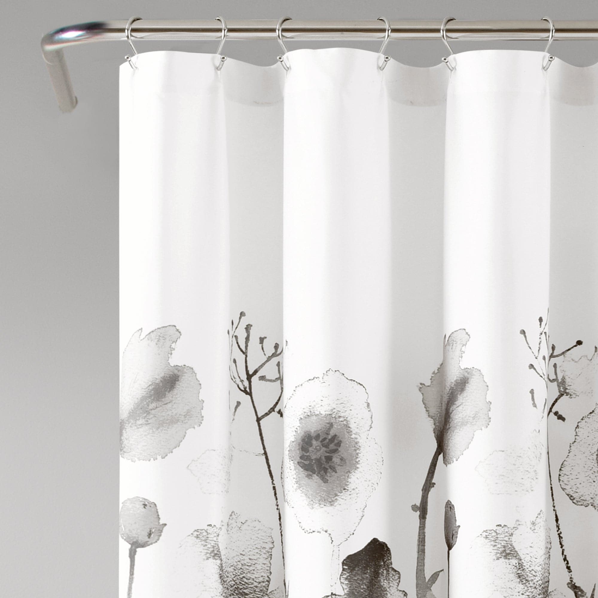 Zuri Flora Waterproof Fabric Shower Curtain - Elegant Bathroom Decor for Modern Homes & Spa-Like Showers