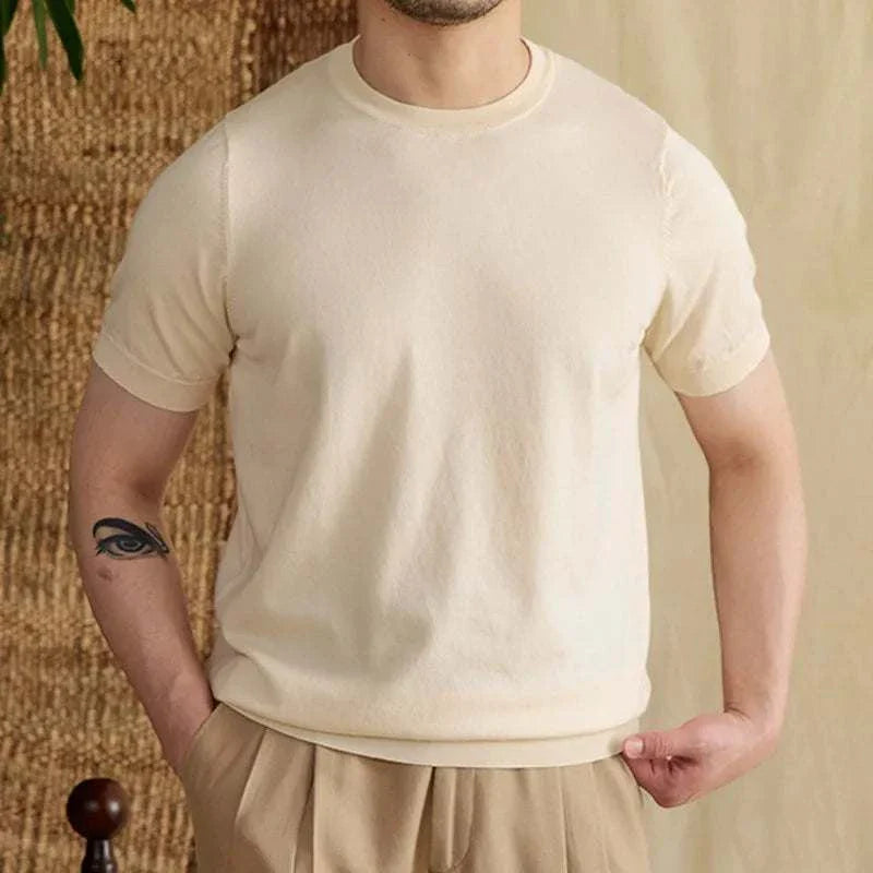 Premium O-Neck Collar Summer T-Shirt for Men - Breathable & Lightweight Casual Tee - Perfect for Beach, Vacation, and Everyday Wear
