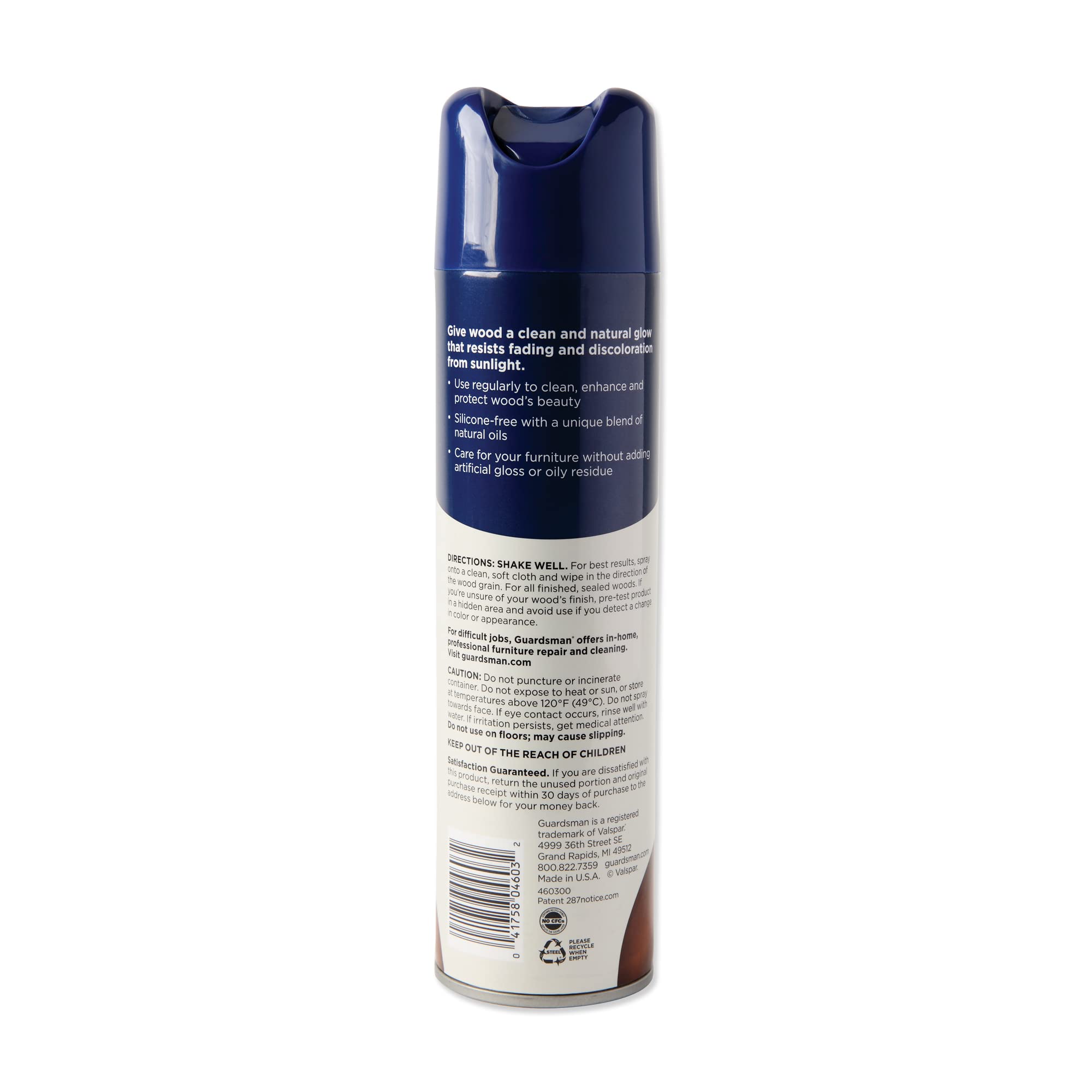 Guardsman Anytime Clean & Polish Wood Cleaner & Furniture Polish Spray - Lemon Fresh Scent, 12.5 oz Aerosol for Cabinets, Tables & Wood Surfaces | Perfect for Home, Office & Antique Furniture Care