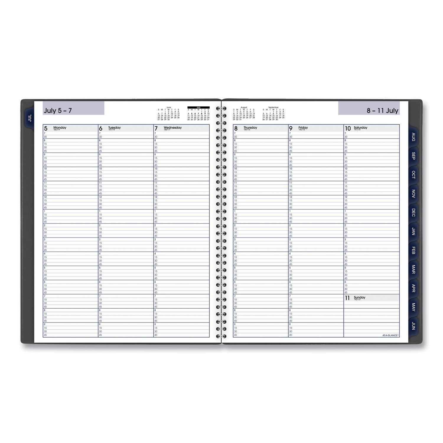 AT A GLANCE® DayMinder Academic Weekly/Monthly Desktop Planner 2024-2025 - 11