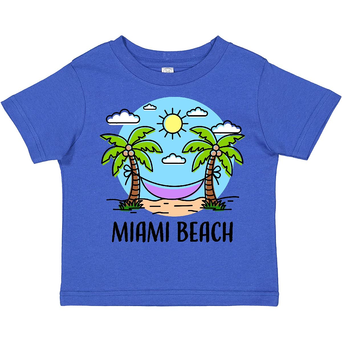 Inktastic Summer Vacation in Miami Beach Toddler T-Shirt - Cute Florida Travel Outfit for Boys & Girls - Perfect for Beach Trips, Family Vacations & Summer Adventures