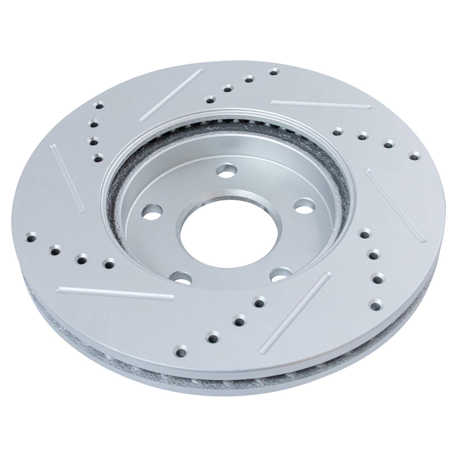 TRQ Front Performance Brake Pad & Rotor Kit - Semi-Metallic Vented Premium G-Coated - Compatible with 2008-2011 Chevrolet HHR - Perfect for Daily Driving & High-Performance Braking