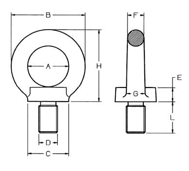 High-Quality Cartec Standard Eyebolts 8.8 Grade - Heavy Duty Lifting Hooks for Construction, Marine, and Industrial Use