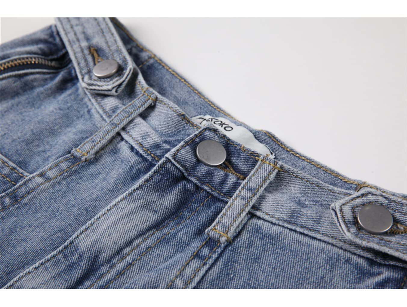 Women's High Waist Denim Shorts with Side Zipper - Fashionable Loose Fit Distressed Jeans Shorts for Casual Streetwear | Perfect for Summer Outfits, Beach Vacations & Music Festivals