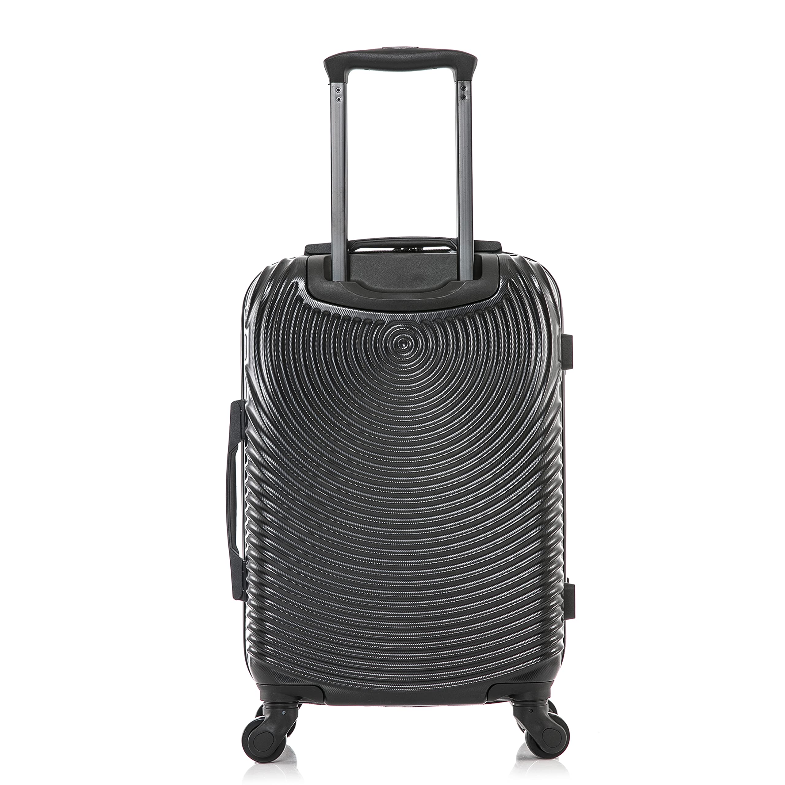 DUKAP INCEPTION 20-Inch Lightweight Hardshell Carry-On Luggage with 360° Spinner Wheels - Durable ABS Suitcase with Telescopic Handle & TSA Lock for Business Travel, Weekend Getaways & Airplane Cabin Use - Black