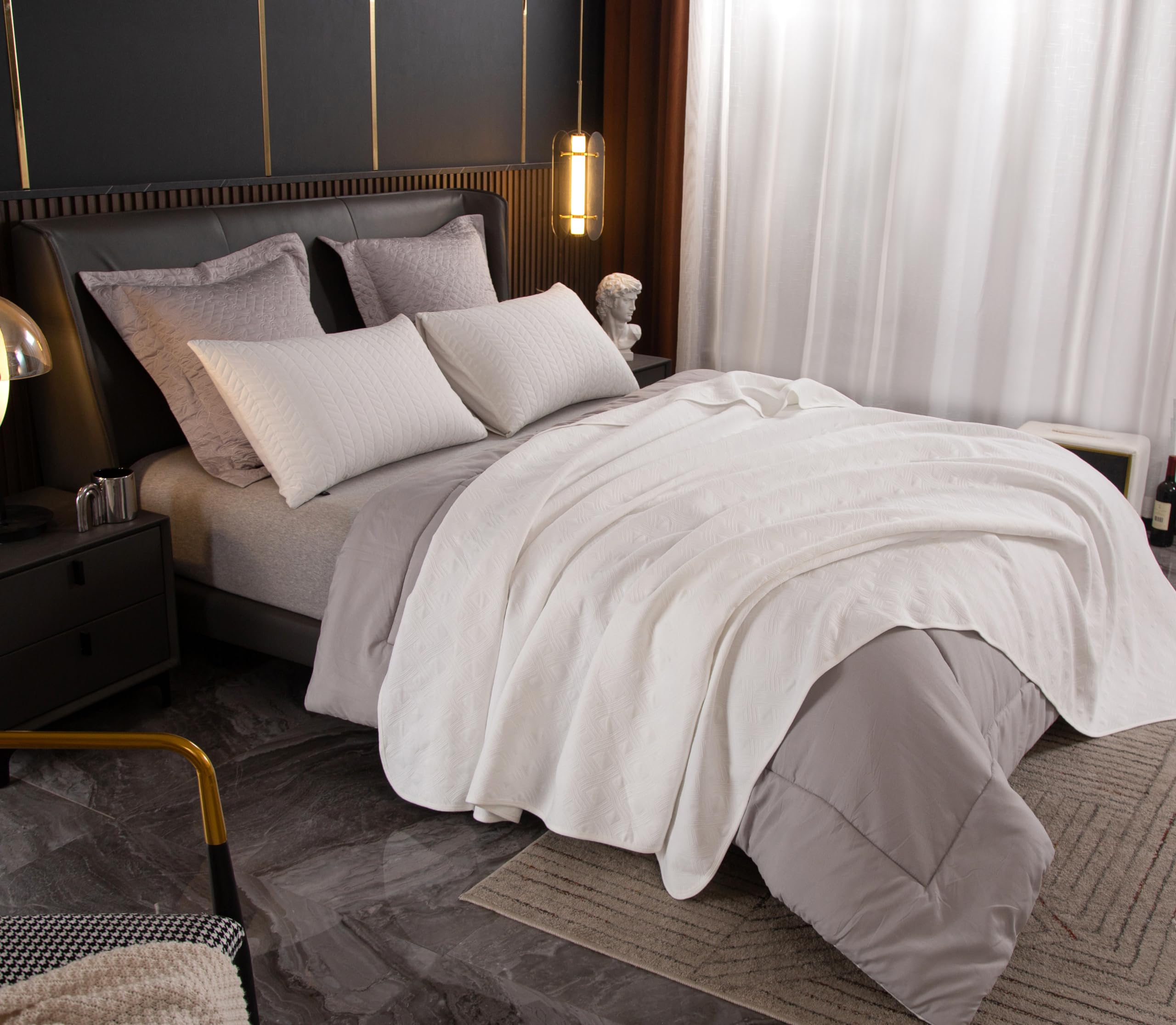 ACCOTIA 100% Cotton Quilted Blanket 60