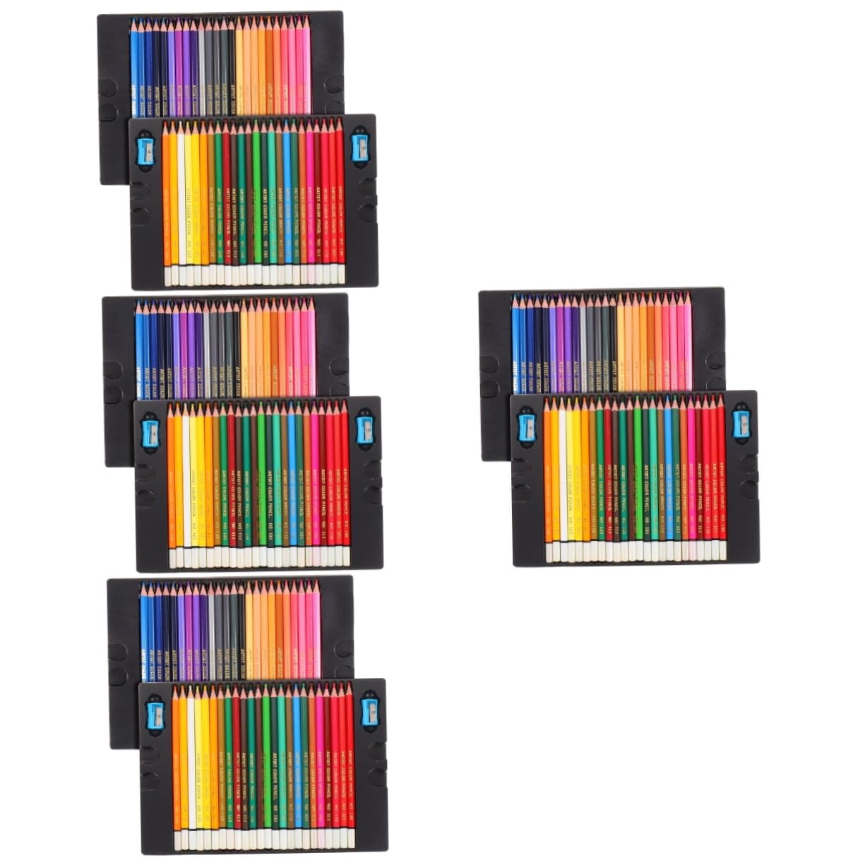 SEWACC 48-Color Water-Soluble Colored Pencils Set (4 Packs) - Premium Art Supplies for Adult Coloring Books, Sketching & DIY Crafts