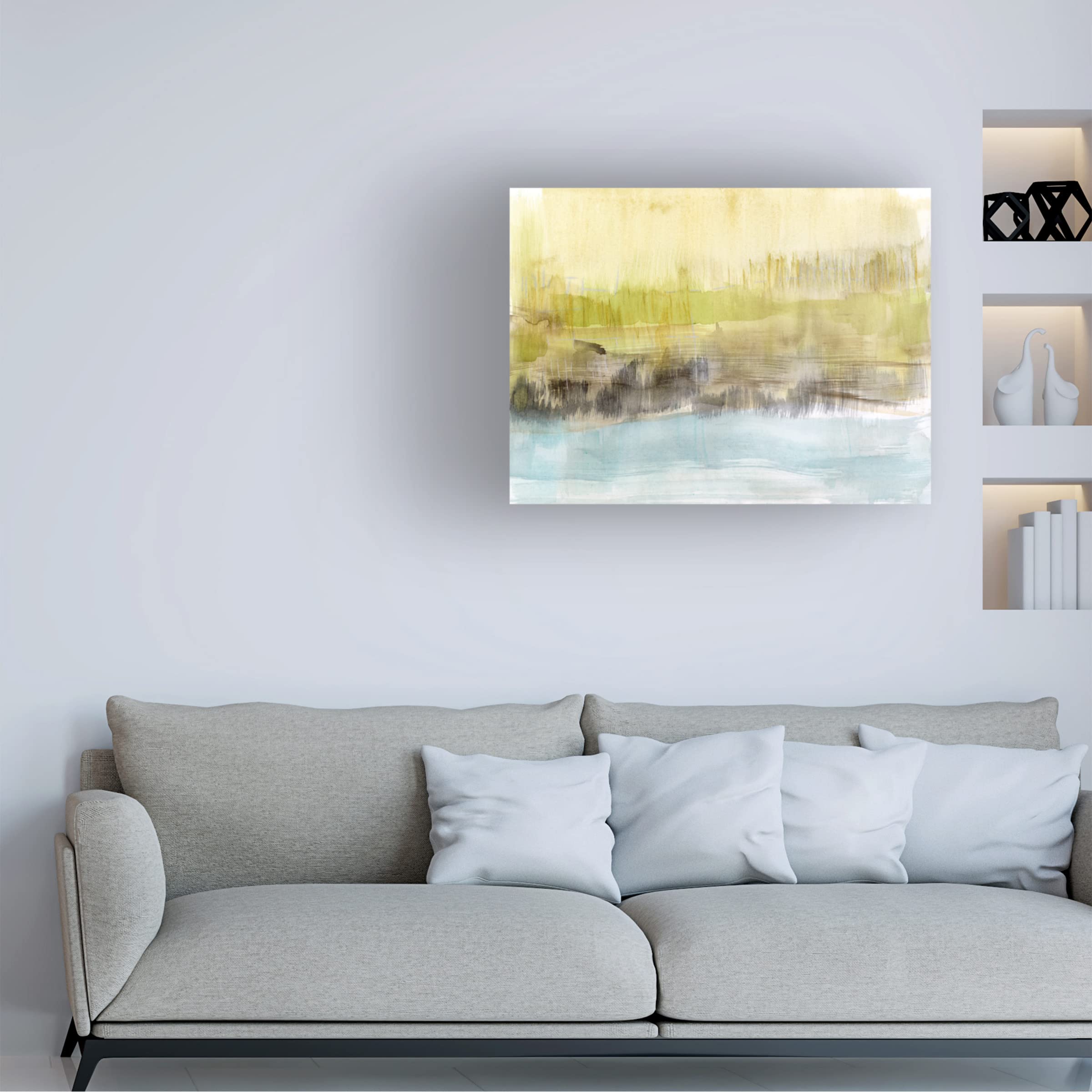 Trademark Fine Art 'Feathered Fields II' Canvas Wall Art by Jennifer Goldberger - Nature-Inspired Home Decor for Living Room, Bedroom & Office