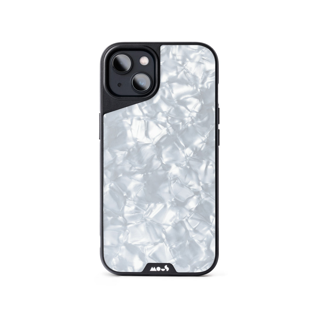 MagSafe® Compatible Silver Pearl iPhone Case - Slim Protective Cover for iPhone 12/13/14 Pro Max - Shockproof & Scratch-Resistant - Perfect for Everyday Use, Travel & Outdoor Activities