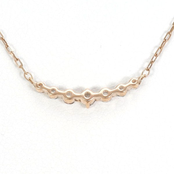 4℃ K10PG White Sapphire Necklace - Elegant 14K Gold Plated Pendant for Women, Perfect for Weddings, Anniversaries & Special Occasions
