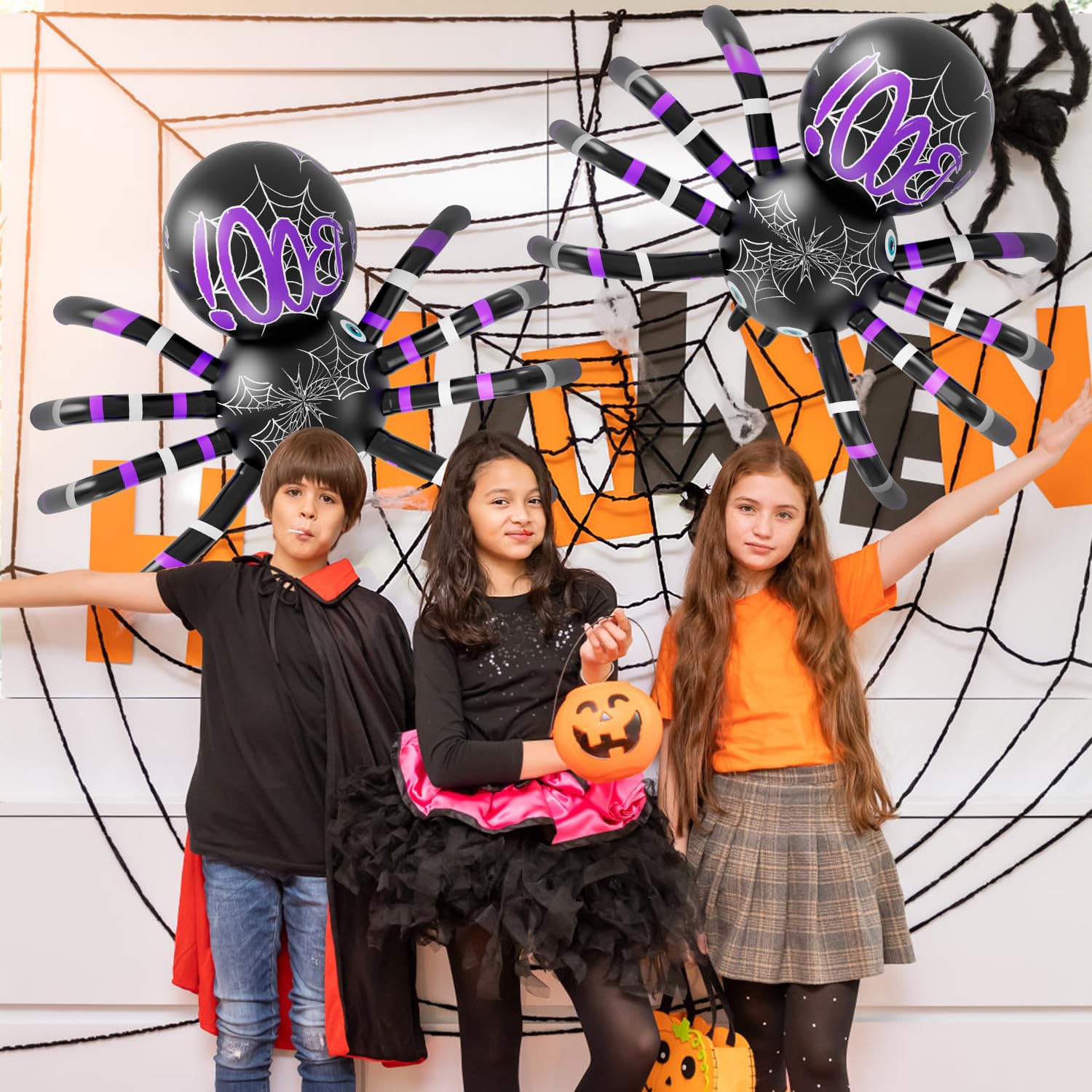 **Spider Ring Toss Game for Halloween - Inflatable Halloween Party Game for Kids, Indoor & Outdoor Halloween Party Favors & Supplies - Perfect for Halloween Parties, Carnivals, and Family Fun Nights**