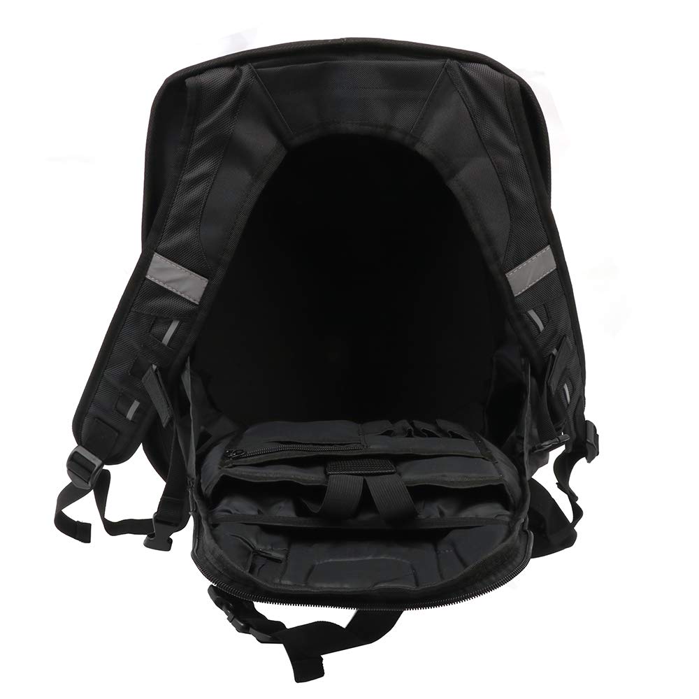 JFG RACING 30L Hard Shell Motorcycle Backpack - Waterproof Laptop Backpack for Men, Universal Fit for Commuting, Travel & Outdoor Adventures (Black)