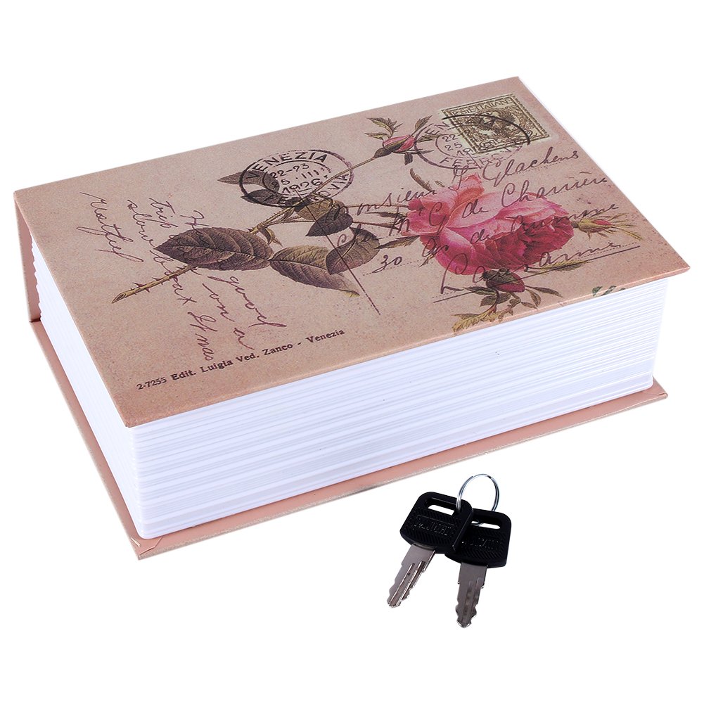 Portable Hidden Book Safe Box with Key Lock - Secure Storage for Jewelry, Passport, Money & Valuables - 7.09 x 4.53 x 2.17 inches - Perfect for Home, Travel & Secret Security