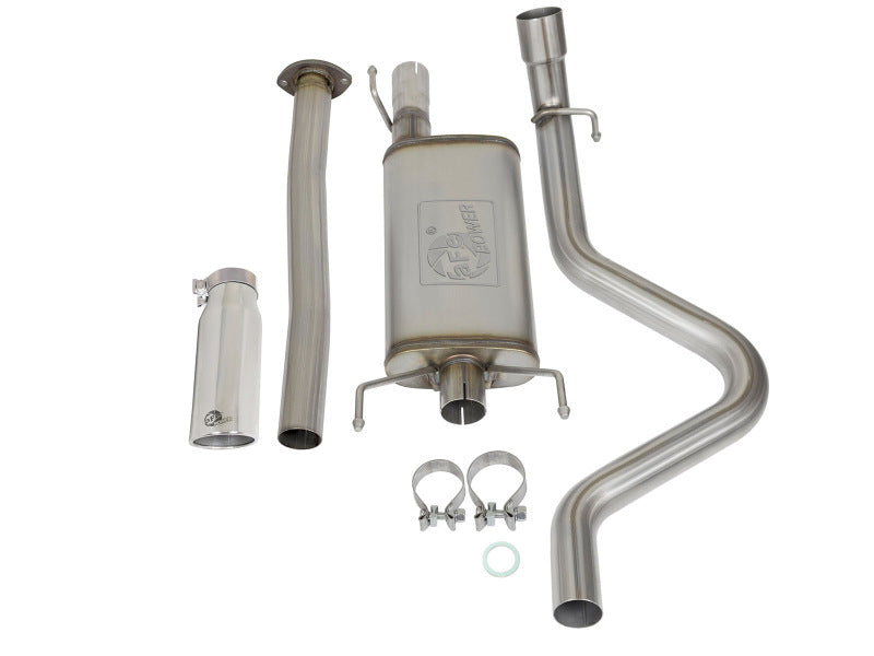 aFe MACH Force XP Cat-Back Stainless Steel Exhaust System with Polished Tip for 2005-2012 Toyota Tacoma 2.7L L4 - Performance Upgrade for Off-Roading & Daily Driving
