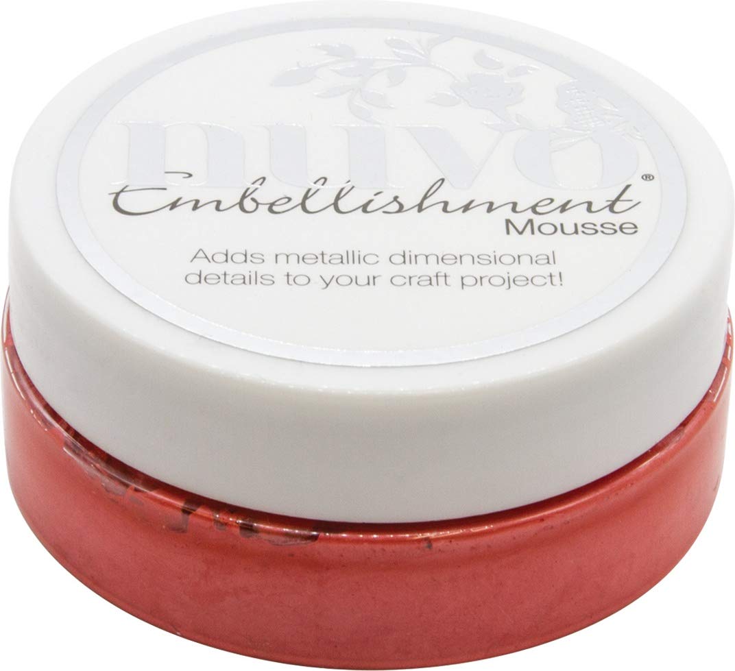 Nuvo Embellishment Mousse - Fusion Red Scrapbooking & Card Making Embellishment for DIY Crafts, Paper Projects, and Mixed Media Art