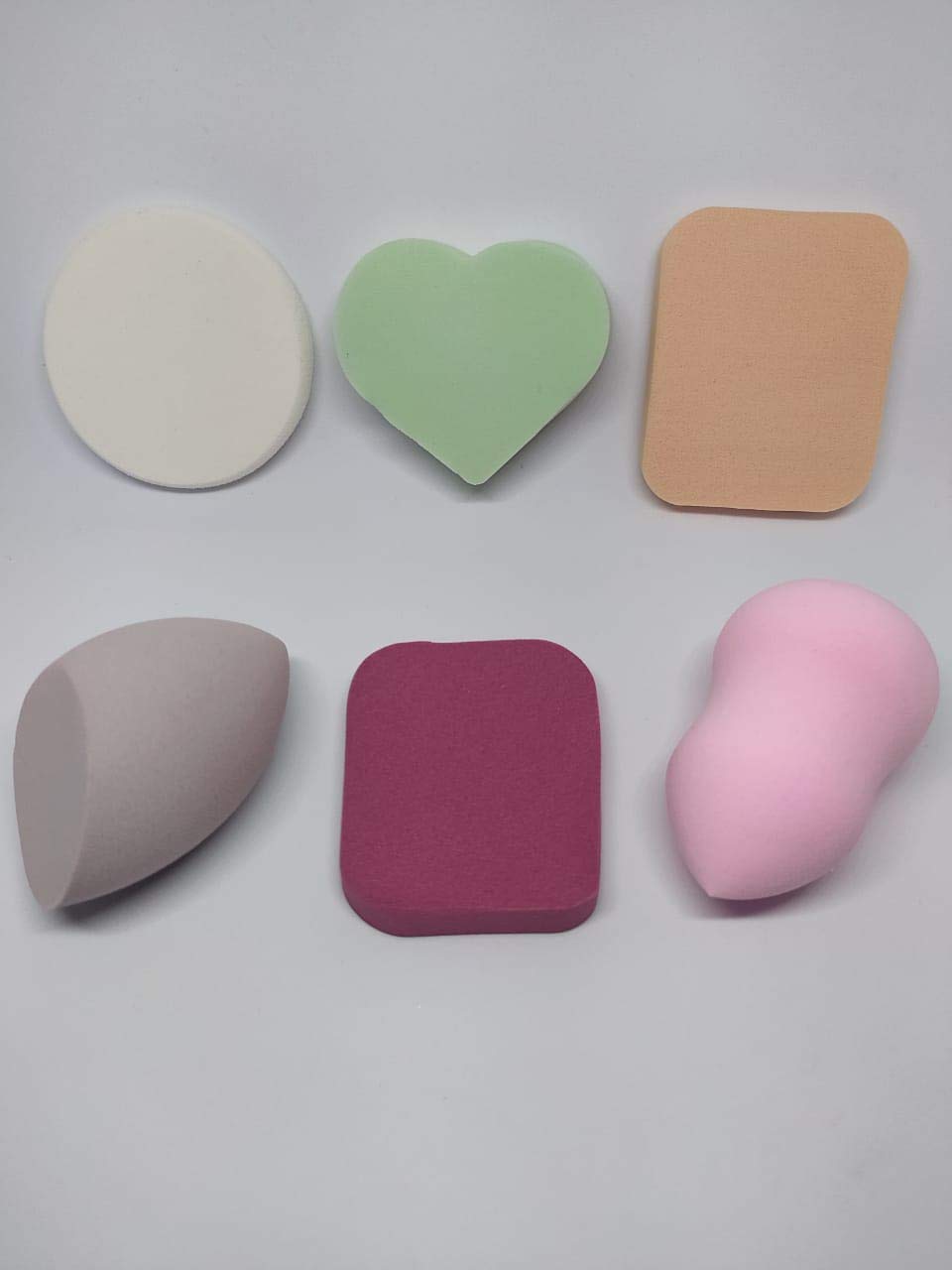 KHODAL IMPEX Makeup Sponge Beauty Blender Puff - Set of 6 Cosmetic Sponges for Flawless Foundation & Concealer Application (Colors May Vary) | Perfect for Professional Makeup, Daily Beauty Routine & Travel Essentials