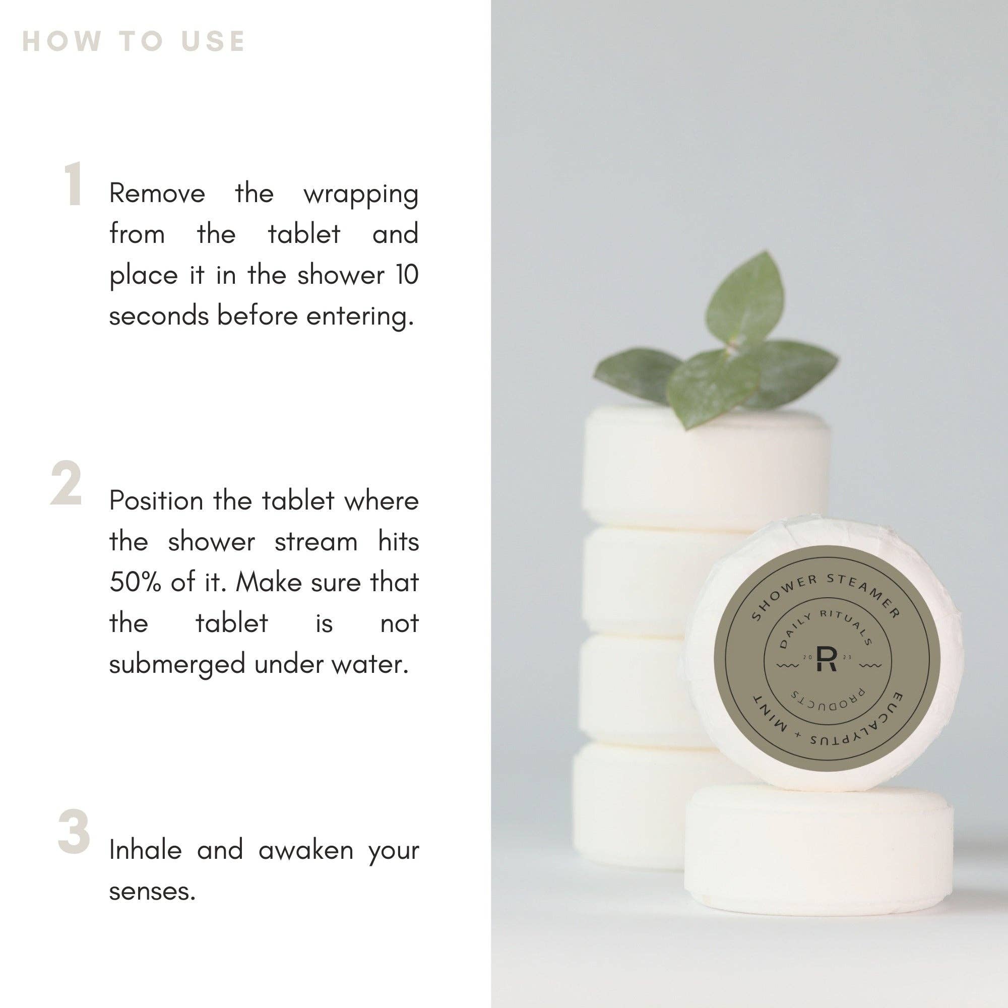 Eucalyptus Mint Shower Steamer Tablets - Aromatherapy for Relaxation & Stress Relief - Perfect for Spa-Like Shower Experience at Home