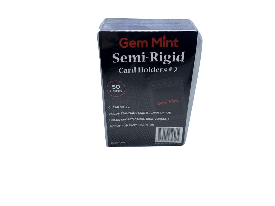200ct Semi-Rigid Card Holders for Collectible Trading Cards - Acid-Free & Archival Safe - Perfect for Sports Cards, Pokemon, MTG, and Gaming Cards - Gem Mint Supplies - Ideal for Storage, Display, and Trading